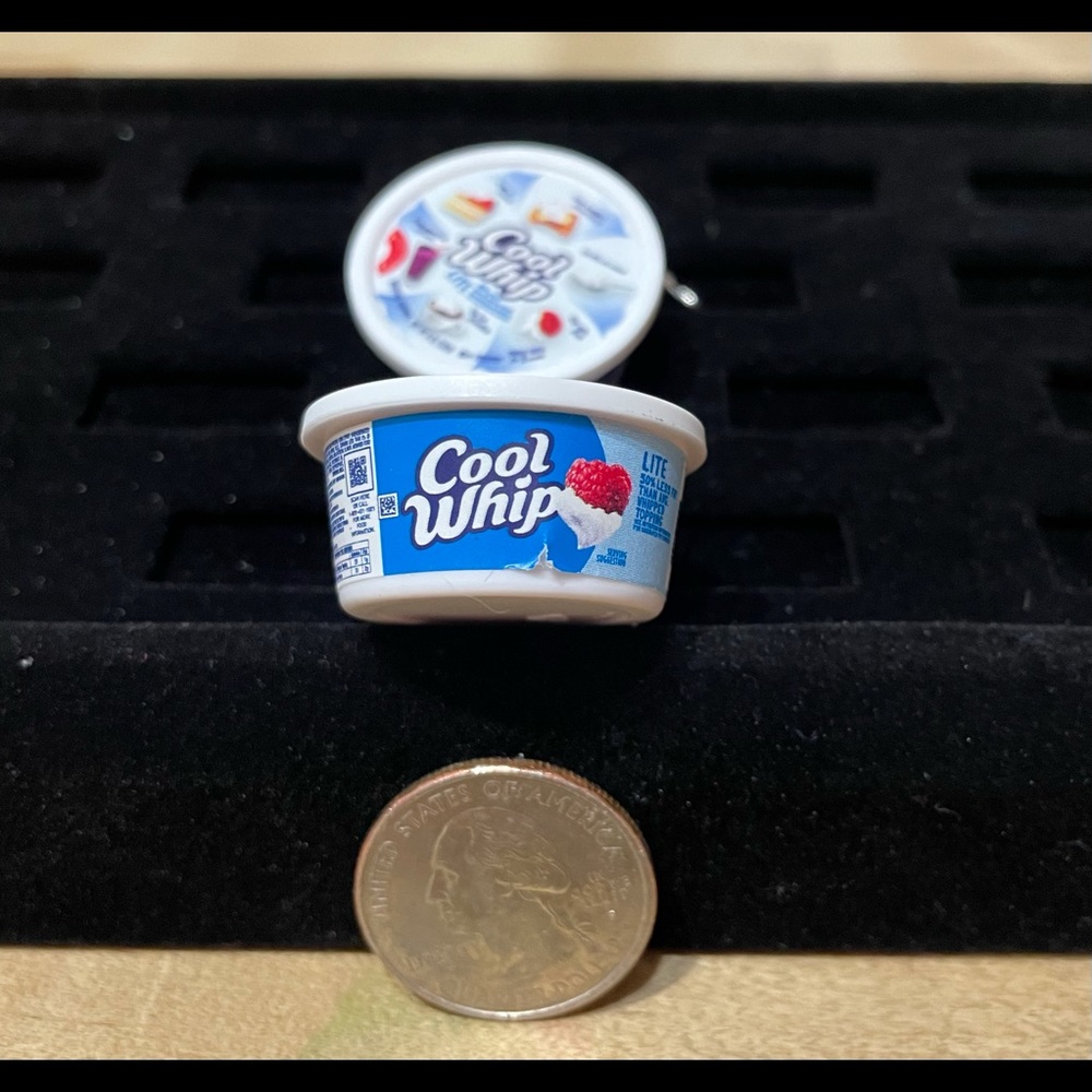 Mini Brands Cool Whip earrings